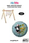 Jaju Baby Ahşap Bebek Jimnastik & Egzersiz & Yeşil Oyun Halısı Takım