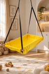 Jaju Baby Ahşap Yaylı ZıpZıp Hamak - Tavan Salıncağı (Sarı)