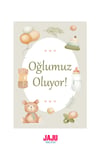 Jaju Baby Baba Oluyorsun Müjde Anı Kartı 7 Adet - Anne Baba Oluyorum Kızımız Oğlumuz Oluyor Bebek Hediyelik