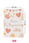 Jaju Baby Baba Oluyorsun Müjde Anı Kartı 7 Adet - Anne Baba Oluyorum Kızımız Oğlumuz Oluyor Bebek Hediyelik