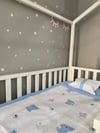 Jaju Baby Beyaz Fil Baskılı Pike Takımı
