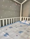 Jaju Baby Beyaz Fil Baskılı Pike Takımı
