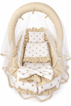 Jaju Baby Gold Mickey Kombineli Cibinlik ve Oyuncak Askılı Lüx Tasarım Fırfırlı Babynest Set
