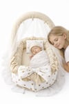 Jaju Baby Gold Mickey Kombineli Cibinlik ve Oyuncak Askılı Lüx Tasarım Fırfırlı Babynest