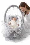 Jaju Baby Gri Cibinlik ve Oyuncak Askılı Lüx Tasarım Babynest