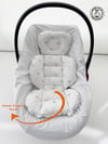 Jaju Baby Gri Micky Puset Minderi - Oto Koltuğu Minderi 55x35 cm