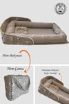 Jaju Baby Gri Panda Çantalı Babynest Bebek Çantası Taşınabilir Anne Yanı Yatağı