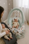 Jaju Baby Gri Zigzaglı Cibinlik ve Oyuncak Askılı Lüx Tasarım Babynest