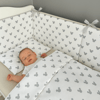 Jaju Baby Gümüş Mickey Desenli Bebek Nevresim Takımı ve Kenar Koruma