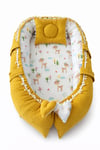 Jaju Baby Hardal Waffle Pike Kumaş Ceylan Tasarım Ponponlu Babynest