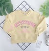 Jaju Baby Kız Çocuk Sarı Renk Önü Yazılı Şardonlu Sweatshirt