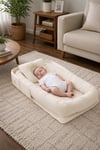 Jaju Baby Krem Babynest Lüx Taşınabilir Çantalı Bebek Yuvası-Yatağı Babynest , Seyahatte, Araçta, Otelde…