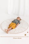 Jaju Baby Krem Ponpon Oyun Halısı / Oyun Matı Bebek ve Çocuk Aktivite Halısı