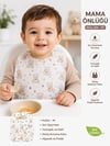 Jaju Baby Kullan At Tela Mama Önlüğü Ayıcık Desenli Pratik ve Hijyenik Bebek Mama Önlüğü