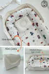 Jaju Baby Nest Çantalı Babynest Taşınabilir Anne Yanı Sevimli Karakterler Pike Babynest