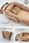 Jaju Baby Nest Çantalı Babynest Taşınabilir Anne Yanı Premium Peluş Babynest
