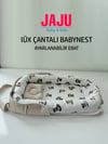 Jaju Baby Nest Çantalı Babynest Taşınabilir Anne Yanı Islanan Panda Pike Babynest
