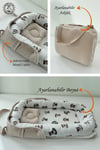 Jaju Baby Nest Çantalı Babynest Taşınabilir Anne Yanı Islanan Panda Pike Babynest