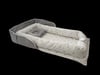 Jaju Baby Nest Gri Waffle Micky Desenli Çantalı Babynest Bebek Çantası Taşınabilir Anne Yanı Yatağı