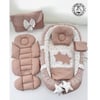 Jaju Baby Nest Gri Zikzaklı 8 Parça Babynest Set