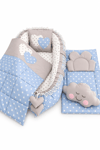 Jaju Baby Nest Mavi Yıldızlı Ortopedik Altaçma v Babynest Set