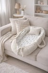 Jaju Baby Nest Örgü kumaş Tüy Desenli Lüx Babynest