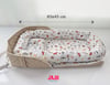 Jaju Baby Nest Premium Tilki Müslin Deri Çantalı Babynest Bebek Çantası Taşınabilir Anne Yanı Yatağı