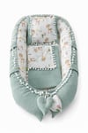 Jaju Baby Pike Kumaş ve Poplin Kumaş Ceylan Tasarım Ponponlu 3'lü Babynest Set