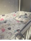 Jaju Baby Rainbow Tasarım Bebek Nevresim Takımı ve Kenar Koruma