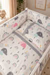 Jaju Baby Rainbow Tasarım Bebek Nevresim Takımı ve Kenar Koruma