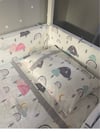 Jaju Baby Rainbow Tasarım Bebek Nevresim Takımı ve Kenar Koruma
