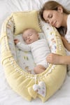 Jaju Baby Sarı Waffle Pike Kumaş Ceylan Tasarım Ponponlu Babynest