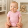 Jaju Baby Sebi Body Yarım Kollu Pembe