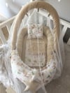 Jaju Baby Sevimli Ceylan Cibinlik ve Oyuncak Askılı Lüx Tasarım Babynest Set