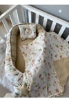 Jaju Baby Sevimli Ceylan Lüx Tasarım Ponponlu 3'lü Babynest Set