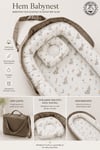 Jaju Baby Tavşan Çantalı Babynest Bebek Çantası Taşınabilir Anne Yanı Yatağı