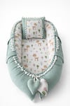 Jaju Baby Waffle Pike Kumaş Ceylan Tasarım Ponponlu Babynest