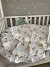 Jaju Baby Yeşil Pike Kumaş Ceylan Kumaş Kombinli Tasarım Açılır - Kapanır Oyun Minderi Bebek Yuvası