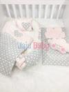 Jaju Babynest Gri Yıldızlı Altaçmalı Lüx Ortopedik Baby Nest Set