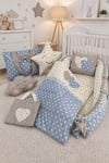 Jaju Babynest Mavi Tasarım Ortopedik Lüx Baby Nest Set