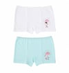 Kız Çocuk Baskılı Boxer 2'li Paket – Beyaz & Mint