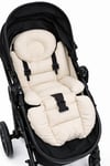 Krem Lüks Bebek Arabası Minderi – Ergonomik Destekli – 80 x 38 cm