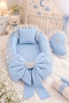 Mavi Bebek Mevlüt Seti & Bebek Takı Yastığı - Güvenli Babynest
