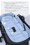 Mavi Lüks Bebek Arabası Minderi – Ergonomik Destekli – 80 x 38 cm