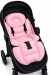 Pembe Lüks Bebek Arabası Minderi – Ergonomik Destekli – 80 x 38 cm