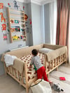 Tam Koruma Kapiçino Renk Özel Ölçü Montessori / Beşik Koruyucu
