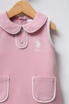 U.S. Polo Assn. Kız Bebek Soft Pembe Elbise USB2408 - V4 