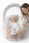 Waffle Pike Gümüş Mickey Tasarım Oyuncak Aparat ve Cibinlik Tüllü Babynest Set