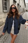 Çıtçıt Detaylı Oversize Denim Ceket 6200