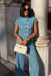 Çizgi ve Yaka Detaylı Rahat Takım 10370